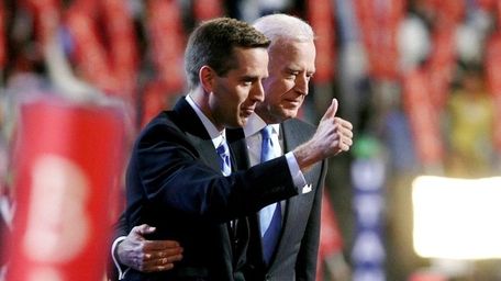 Beau Biden with his father, Joe Biden, in