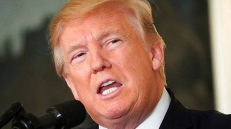 President Donald Trump speaks at the White House,