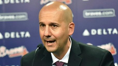 Former Braves general manager John Coppolella speaks during