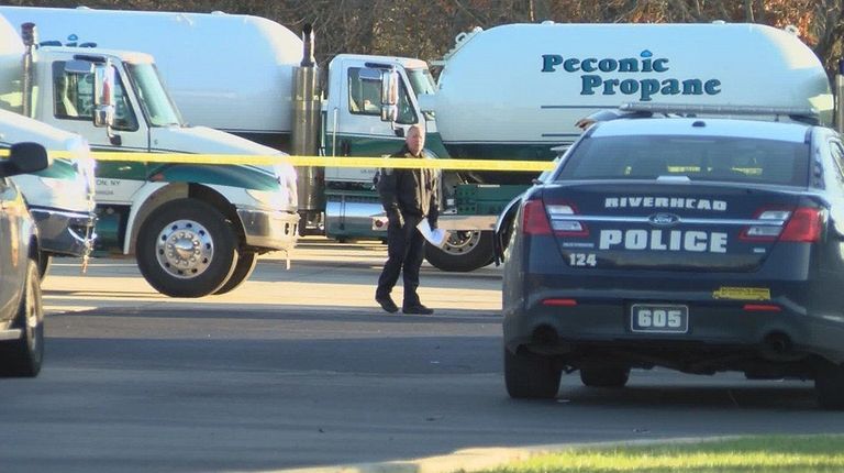 Riverhead police investigate a fatal accident at
