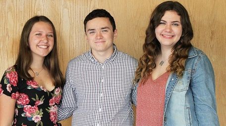 From left, Sayville High School students Dea Ahlgrim,