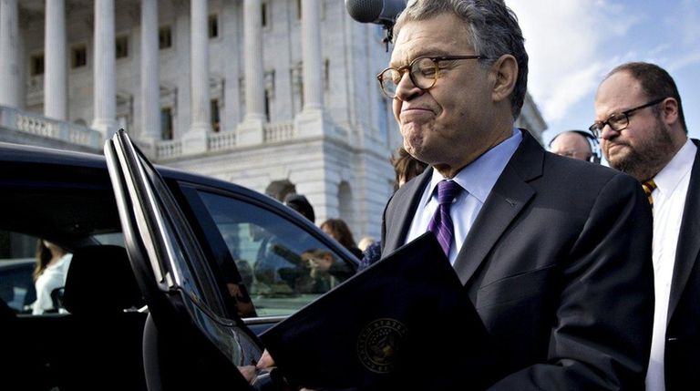 Senator Al Franken, a Democrat from Minnesota, gets