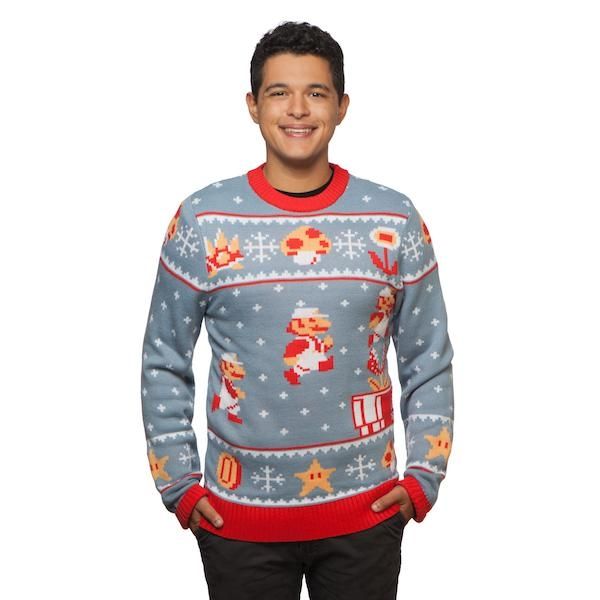 super smash bros ugly christmas sweater