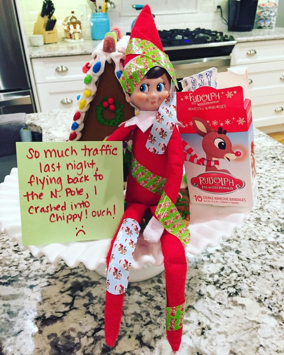 elf on the shelf gets a boo boo - fortnite elf on the shelf