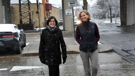 Helena Williams, left, with Nassau County Executive-elect Laura