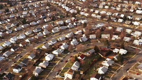 Levittown, looking northwest from Wolcott Road on the