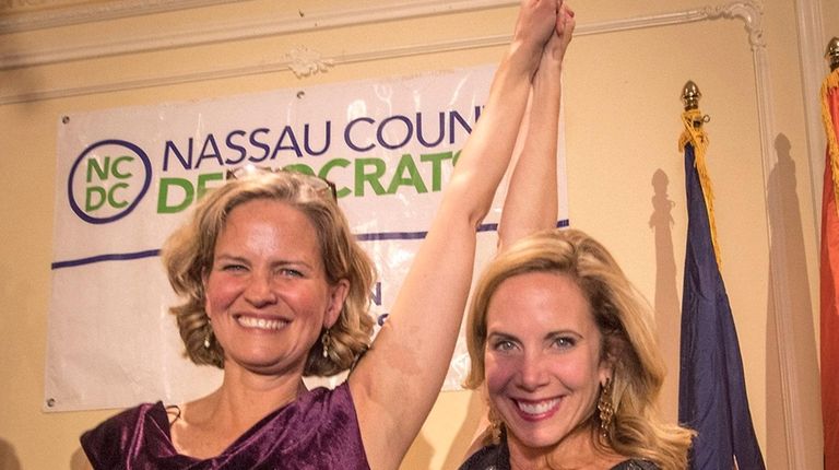 Democratic Nassau County Executive-elect Laura Curran and Hempstead