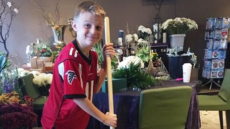 Kidsday reporter Matthew Montesanto working in his mom's
