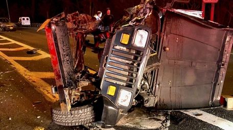 Scene of the wrong-way crash on the Long