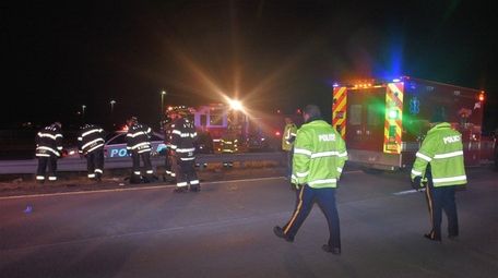 Suffolk County police and the North Patchogue fire