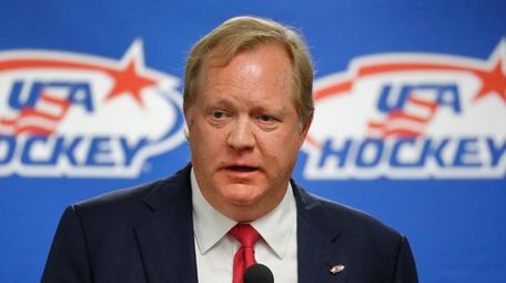 Jim Johannson speaking during a news conference in