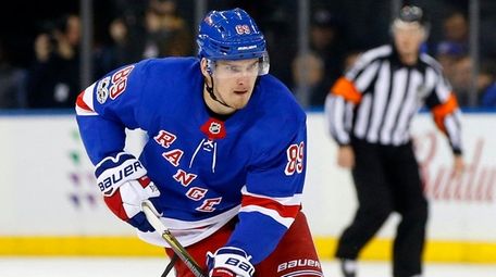 Pavel Buchnevich of the Rangers skates with the