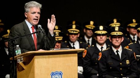 Suffolk County Executive Steve Bellone speaks during a