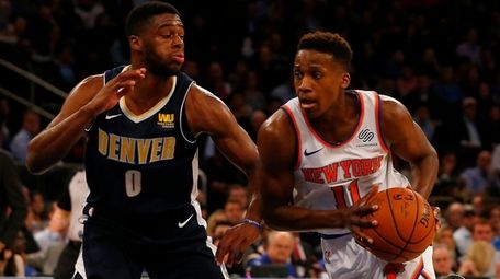 Frank Ntilikina #11 of the New York Knicks