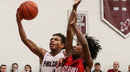 Deer Park's Malik Edmead gets past Devon Belfour