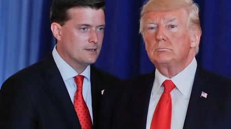 President Donald Trump with now-former Trump aide, Rob