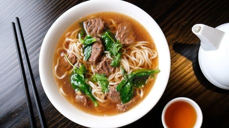 Beef noodle soup served at Spicy Home Tasty