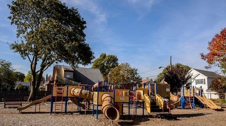 Tiny Town playground in Floral Park, seen on