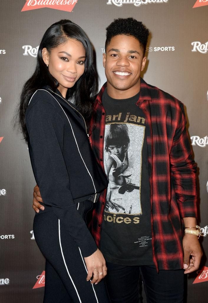 Model Chanel Iman and NFL player Sterling Shepard