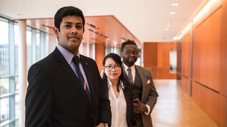 Adelphi students Vishwanath Gurumurthy, Lani Chau and Lentz