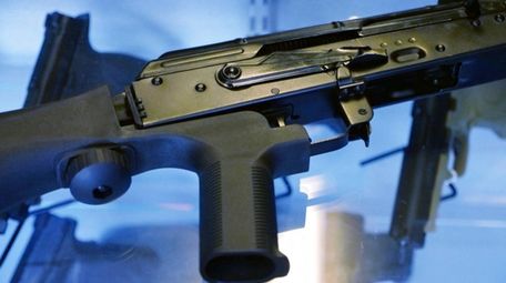 A device called a bump stock is attached