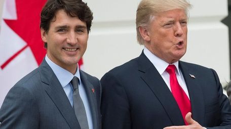 Canadian Prime Minister Justin Trudeau and President Donald