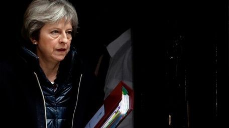 British Prime Minister Theresa May leaves 10 Downing