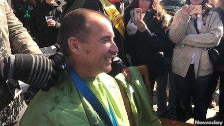 Rep. Thomas Suozzi's head was shaved during the