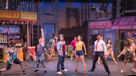 A cast of "In the Heights" performs at
