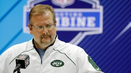 New York Jets general manager Mike Maccagnan speaks