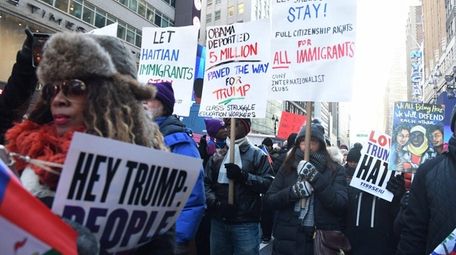 The Rally Against Racism in Times Square drew