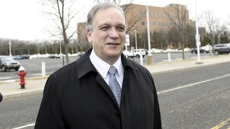 Edward Mangano arrives at federal court in Central
