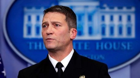 White House physician Dr. Ronny Jackson speaks to