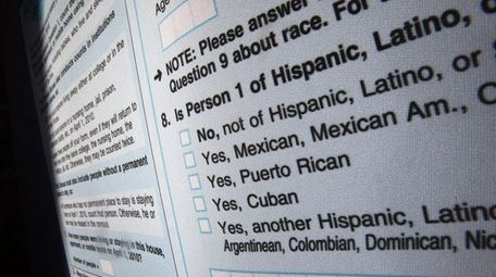A sample census form is seen during the