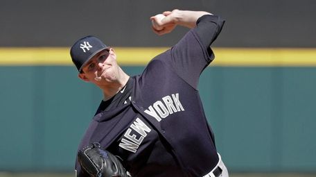 The Yankees' Jordan Montgomery pitches against the Tigers