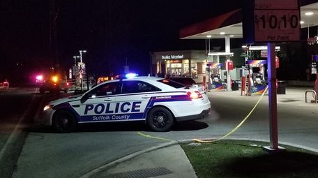Suffolk County police investigate a robbery early Tuesday