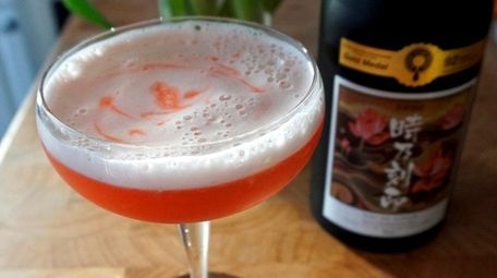 Shochu shaken with sour-cherry cordial, lemon and egg