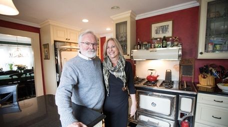 Lydia and Ray Pynn in the kitchen, which