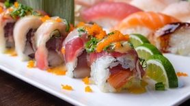 The 2017 roll is a tumble of salmon,