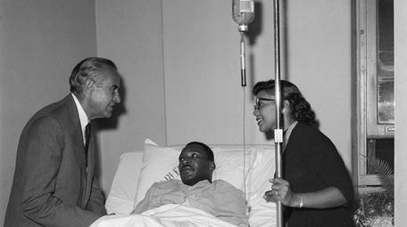 Gov. Averell Harriman visits the Rev. Martin Luther