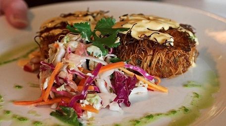 Kataifi-lobster bundles with Thai citrus slaw and spiced