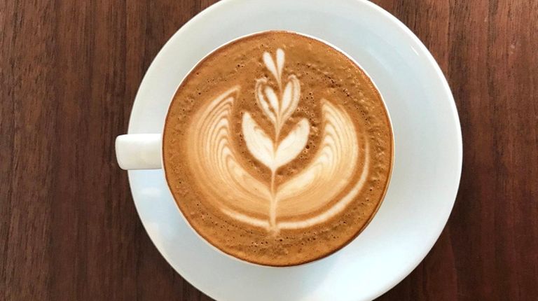 A latte at Pipeline Coffee Co., which has