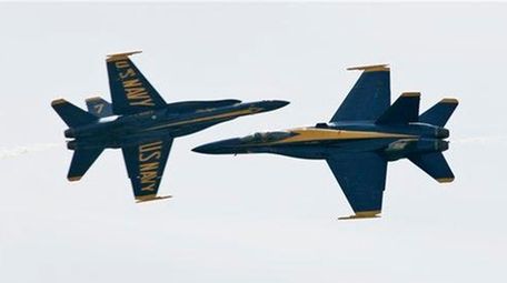 Two members of the U.S. Navy Blue Angels