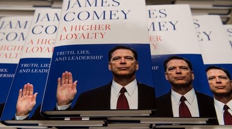 Copies of Former FBI Director James Comey's book.