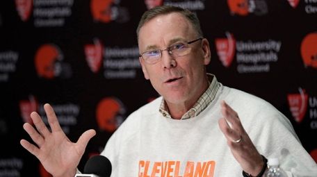 Browns general manager John Dorsey answers questions about