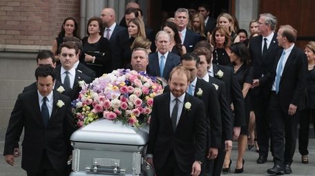 The coffin of former first lady Barbara Bush