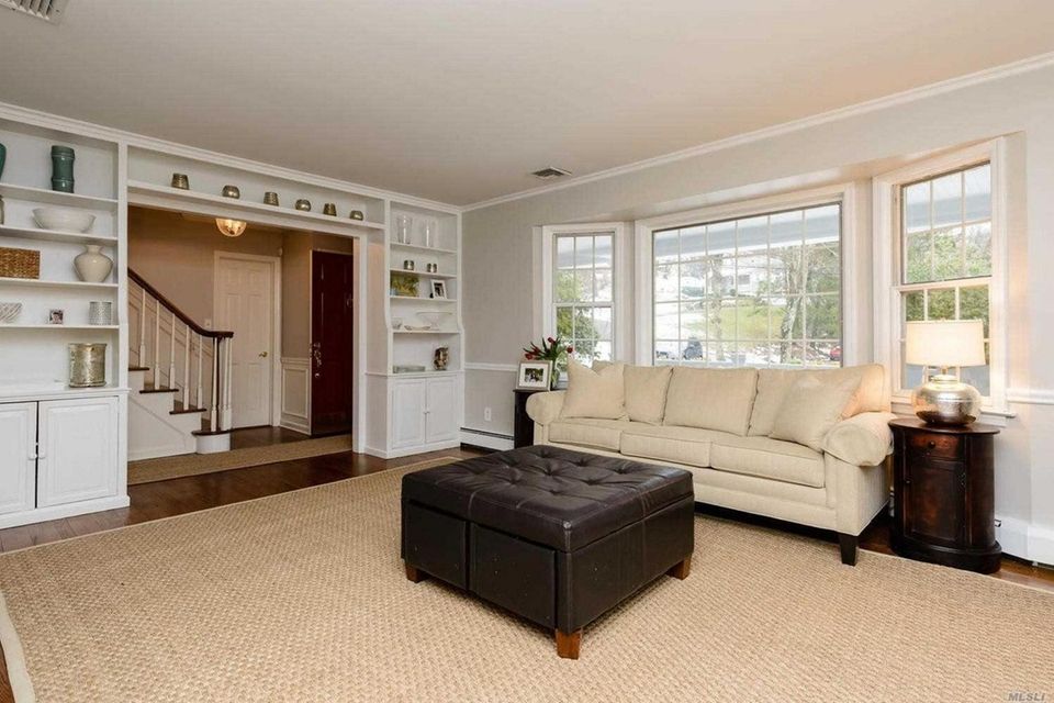 The living room in this Cold Spring Harbor