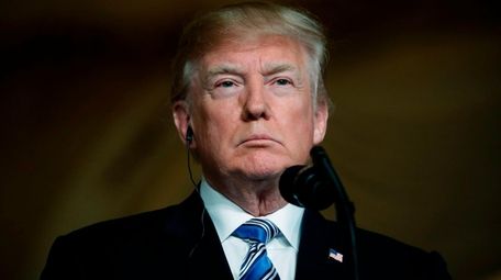 President Donald Trump during a news conference on