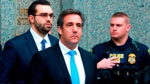 Michael Cohen, President Donald Trump's personal attorney, center,