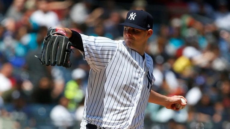 Yankees starter Jordan Montgomery pitches against the Minnesota